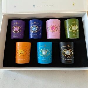 Karma and Luck 7 Intentions Scented Candle Set - White